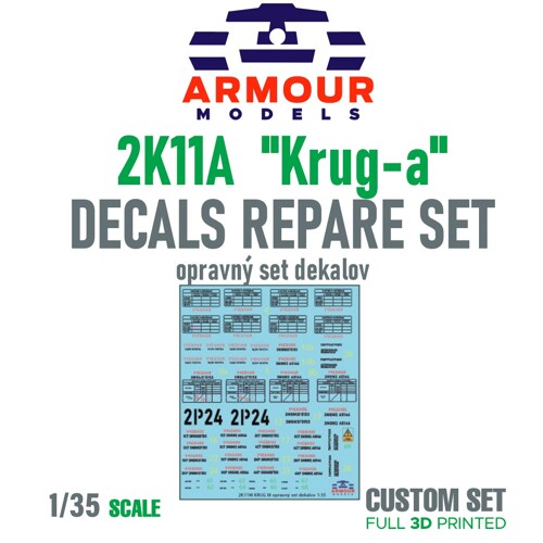 Decals- 2K11A “Krug-a“ opravný set dekalov 1:35