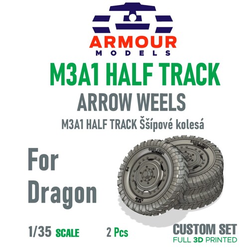 M3A1 Half-Track šípové kolesá 1:35