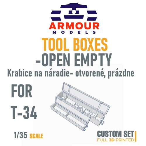 T-34 krabice na náradie- otvorené prázdne, 1:35