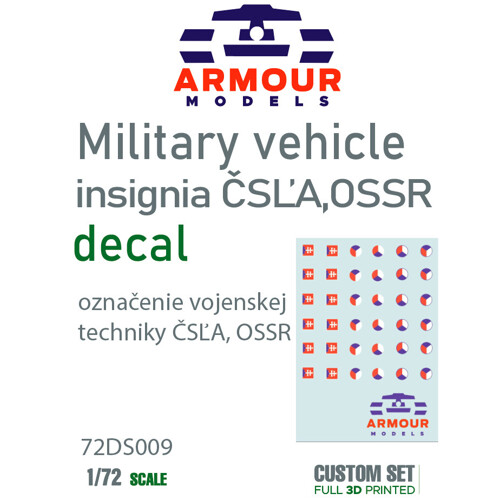 Decals - Označenie vojenskej techniky ČSĽA, OSSR a AČR 1:72