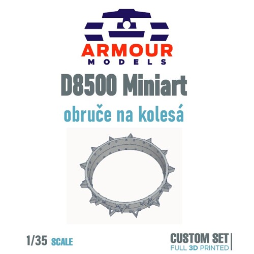 Obruče na kolesá pre model D8500 od MiniArtu 1:35