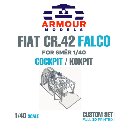 Fiat C.R 42 Falco kokpit, 1:40