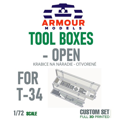 T-34 krabice na náradie- otvorené, 1:72