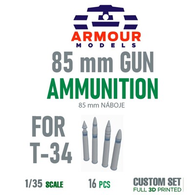 T-34 85 mm náboje, 1:35