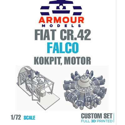 Fiat C.R 42 Falco motor a kokpit, 1:72
