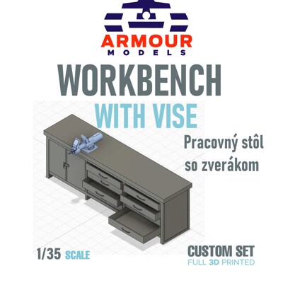 Pracovný stôl so zverákom 1:35